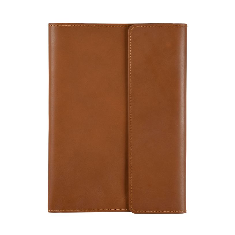 3371010470358-Quo Vadis - Etui carnet/tablette - Rangers - Marron - 19,5x26,5 cm - Cuir pleine fleur de buffle--0