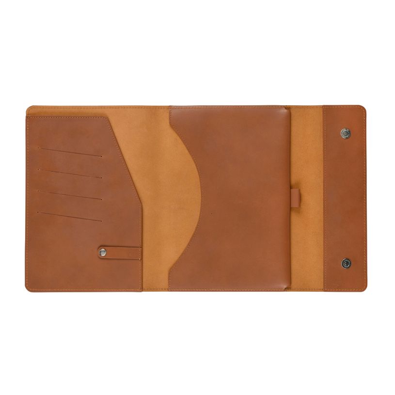 3371010470358-Quo Vadis - Etui carnet/tablette - Rangers - Marron - 19,5x26,5 cm - Cuir pleine fleur de buffle--1