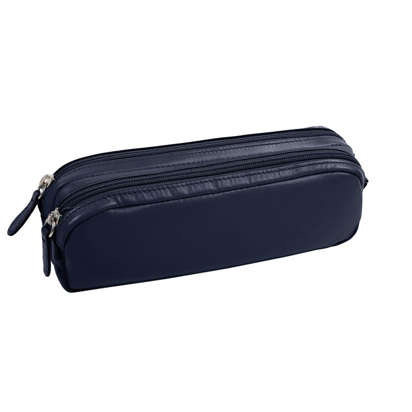 3338805004464-Quo Vadis - Trousse - Rectangle - Satiny - 21x6x7 cm - Cuir pleine fleur de vachette - 1 compartiment(s--2