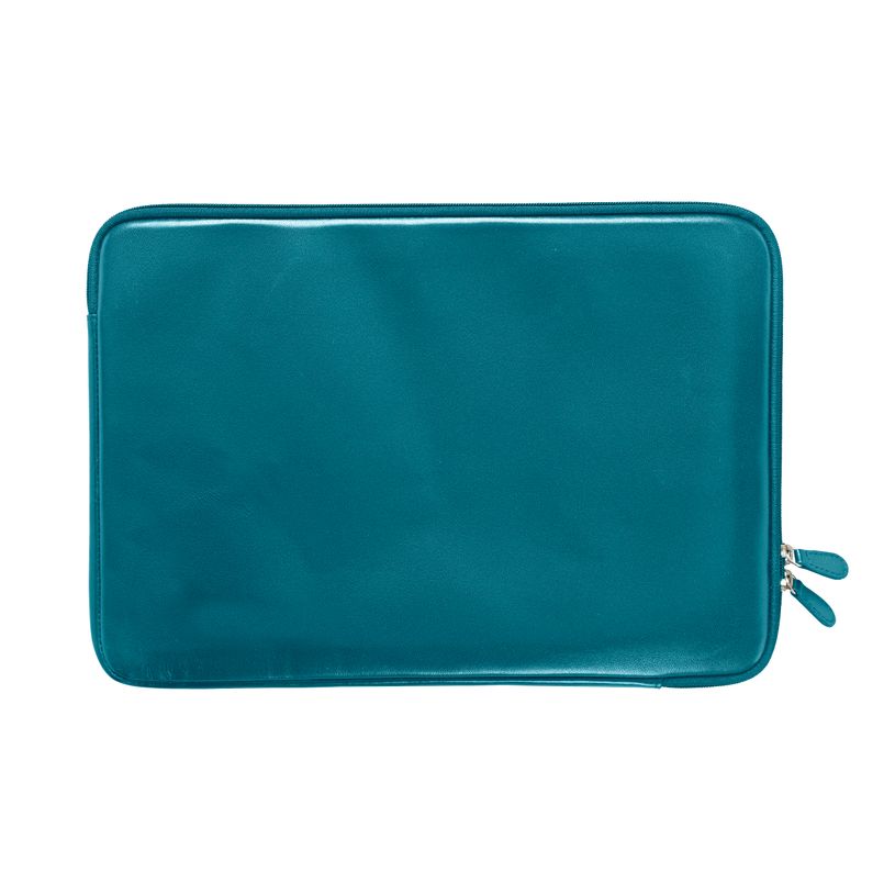 3338805004723-Quo Vadis - Housse ordinateur - Satiny - Bleu - 37x26x1,5 cm - Cuir pleine fleur de vachette - 1 compar--0