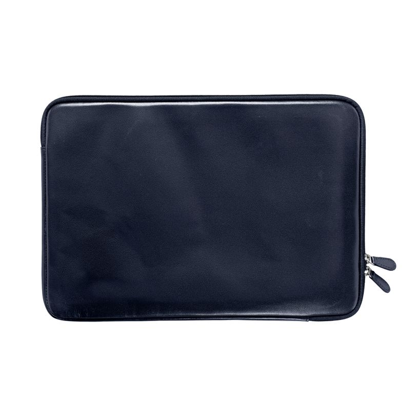 3338805004730-Quo Vadis - Housse ordinateur - Satiny - Bleu - 37x26x1,5 cm - Cuir pleine fleur de vachette - 1 compar--0