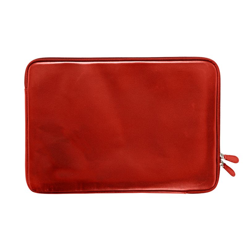 3338805004709-Quo Vadis - Housse ordinateur - Satiny - Rouge - 37x26x1,5 cm - Cuir pleine fleur de vachette - 1 compa--0