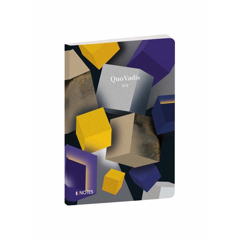 3371010523757-Quo Vadis - Carnet de notes - Iconique - Cubes - Pages Lignées - 15x21 cm - Papier Clairefontaine blanc - Fabri--0