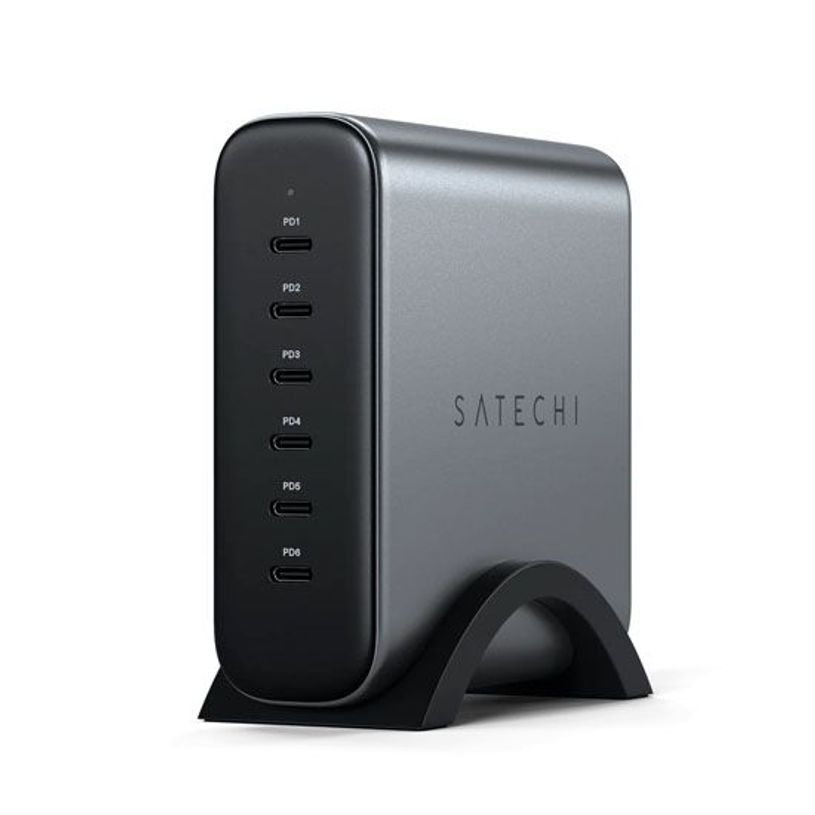 810086360727-Satechi - Chargeur 6 ports - USB-C - 200 W - gris--0