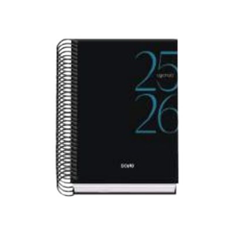 8421938520675-Dohe SYSTEM - Agenda - 2025-2026 - 1 jour par page - reliure à spirale - A6 (120 x 170 mm) - 144 feuilles - noir - carton -P_405247004_2-0