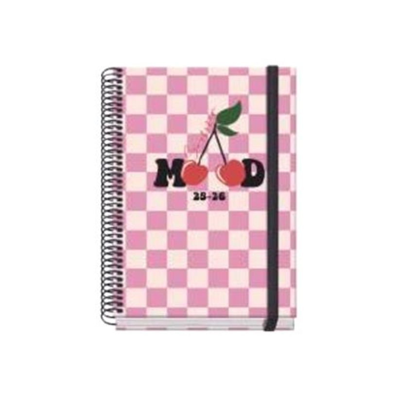8421938520361-Dohe Prime - Agenda - 2025-2026 - 1 jour par page - reliure à spirale - A5 (150 x 210 mm) - 72 feuilles - cerise - carton -P_405247011_2-0