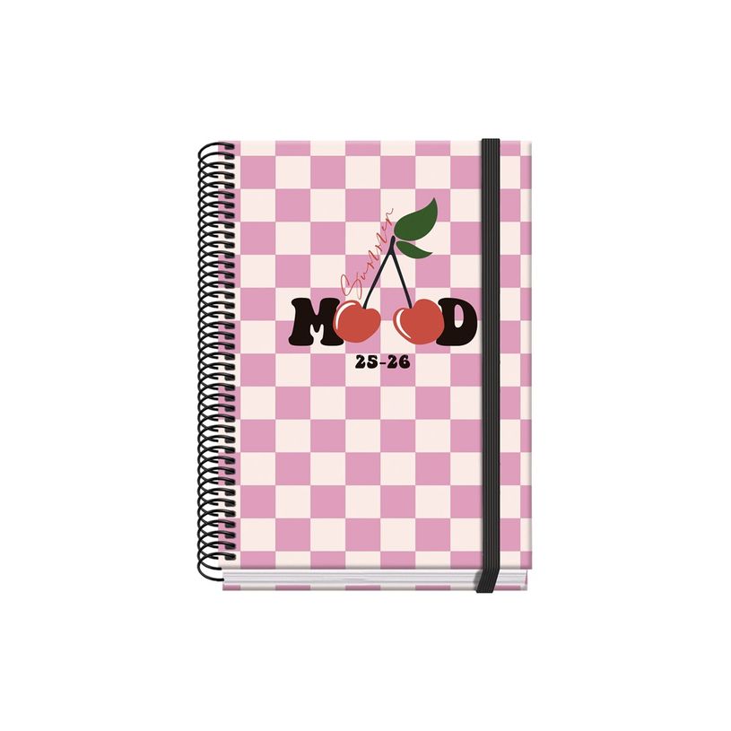 8421938520361-Dohe Prime - Agenda - 2025-2026 - 1 jour par page - reliure à spirale - A5 (150 x 210 mm) - 72 feuilles - cerise - carton -P_405247011_3-1