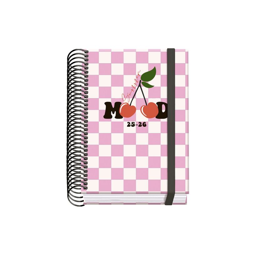 8421938520484-Dohe Prime - Agenda - 2025-2026 - 1 jour par page - reliure à spirale - A6 (120 x 170 mm) - 144 feuilles - cerise - carton -P_405247035_3-1