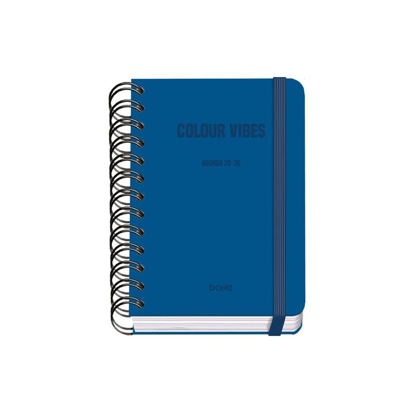 8421938520187-Dohe Colour Vibes - Agenda - 2025-2026 - 1 jour par page - reliure à anneaux métalliques - A6 (120 x 170 mm) - 152 feuilles - bleu - carton -P_405247092_3-1