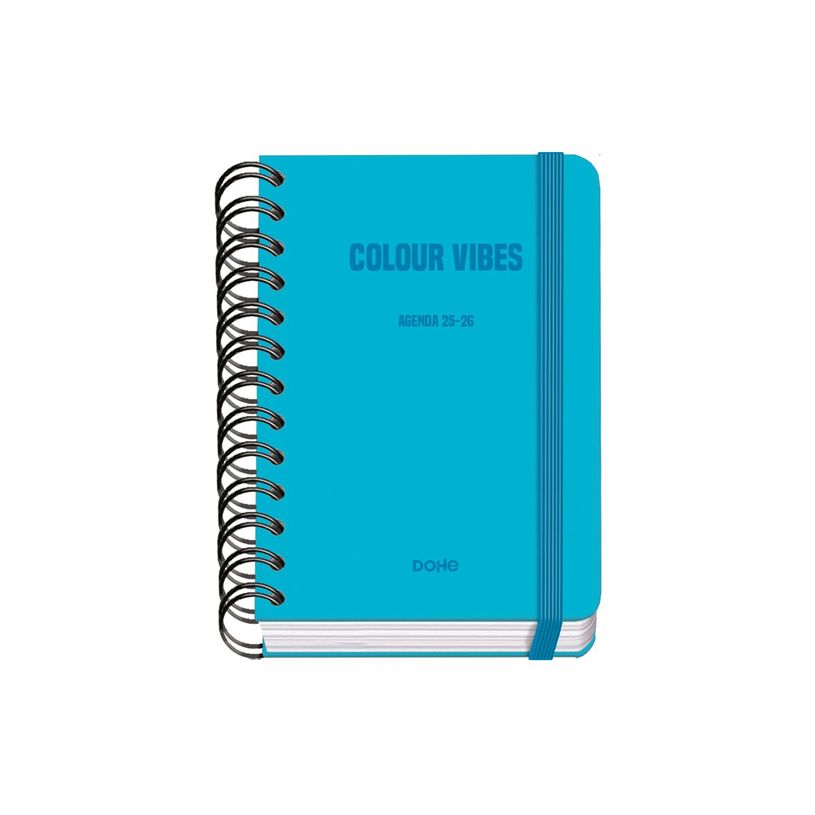 8421938520224-Dohe Colour Vibes - Agenda - 2025-2026 - 1 jour par page - reliure à anneaux métalliques - A6 (120 x 170 mm) - 152 feuilles - cyan - carton -P_405247096_3-1