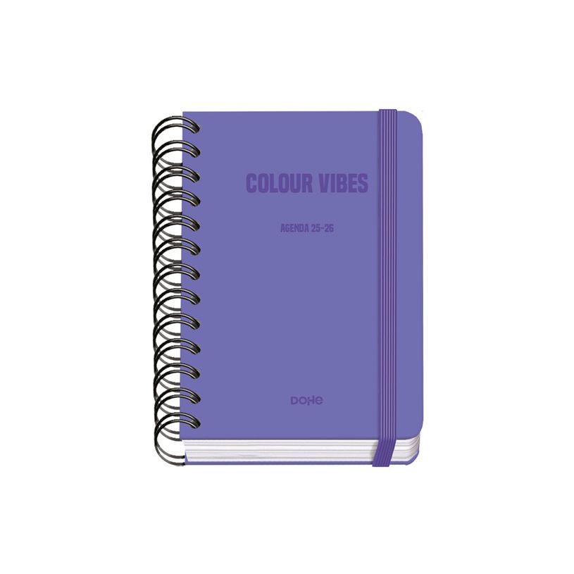 8421938520255-Dohe Colour Vibes - Agenda - 2025-2026 - 1 jour par page - reliure à anneaux métalliques - A6 (120 x 170 mm) - 152 feuilles - violet - carton -P_405247099_3-1