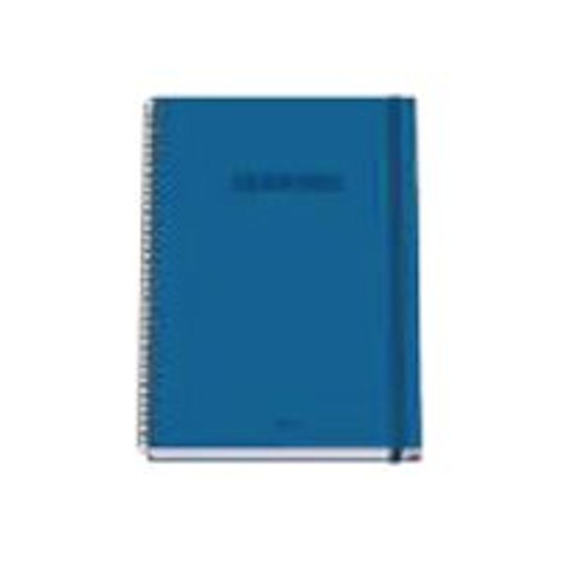 8421938518788-Dohe Color Vibes - Cahier de notes - reliure à spirale - A4 (210 x 297 mm) - 100 feuilles / 200 pages - petits carreaux - bleu - carton -P_405247104_1-0