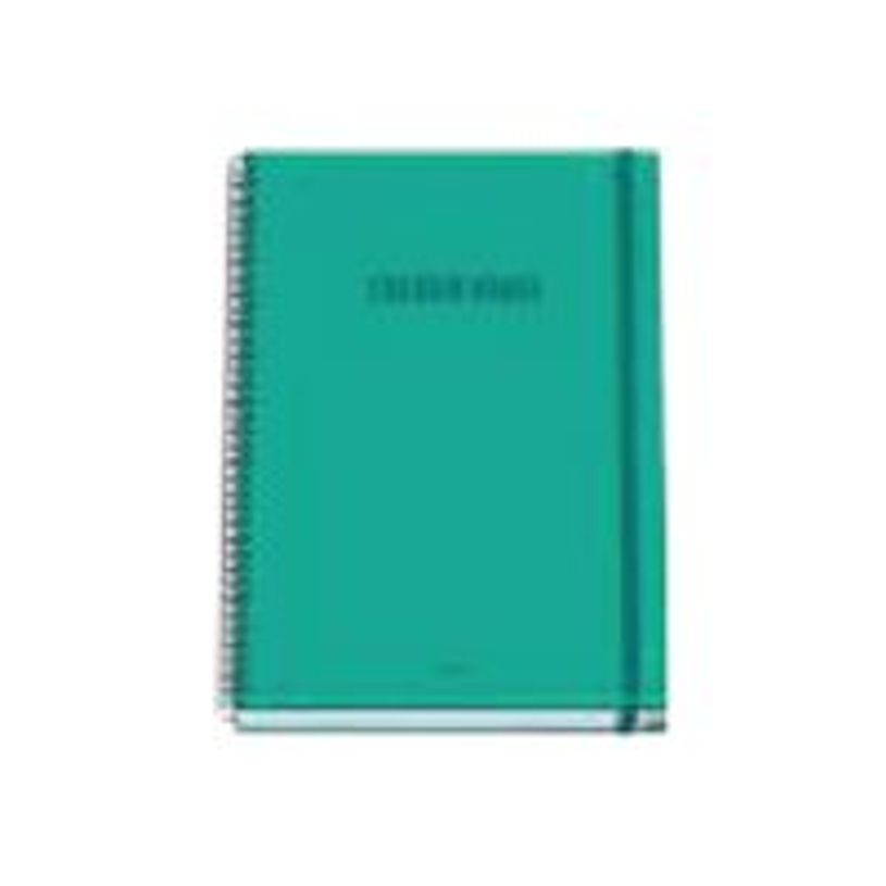 8421938518801-Dohe Color Vibes - Cahier de notes - reliure à spirale - A4 (210 x 297 mm) - 100 feuilles / 200 pages - petits carreaux - vert - carton -P_405247106_1-0