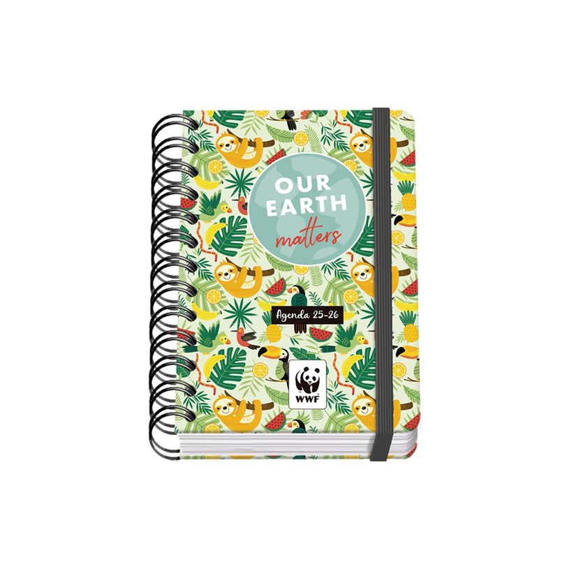 8421938518481-Dohe WWF Tropic - Agenda scolaire - 2025-2026 - 1 jour par page - reliure à anneaux métalliques - A6 (105 x 148 mm-P_405247118_1-0