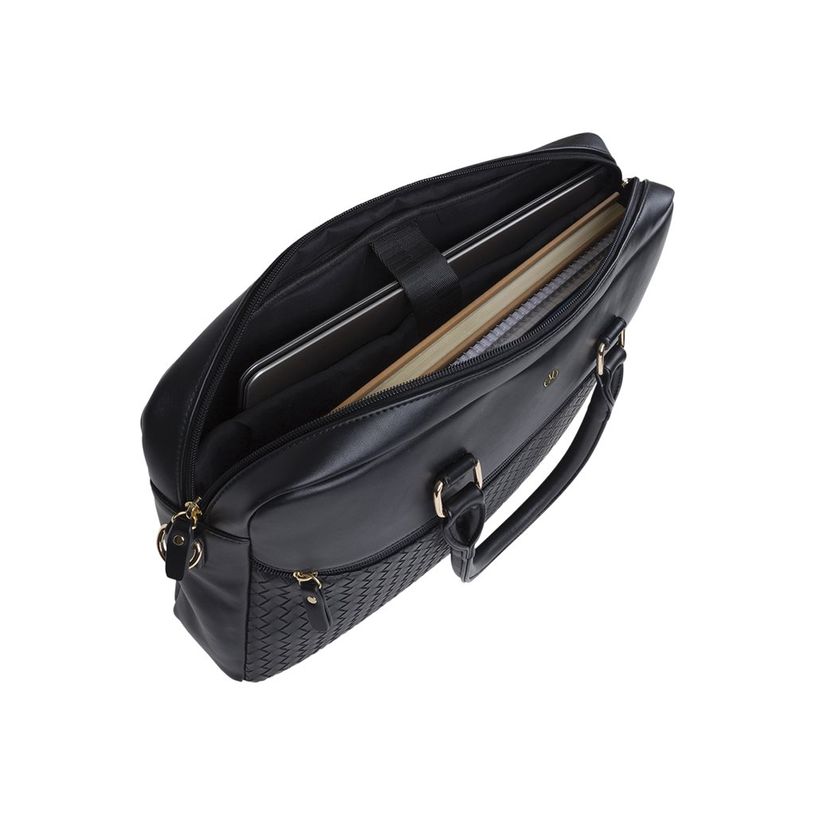 3664447203867-Oberthur Lisbonne - Sacoche Ordinateur 15,6'' Noir – Élégante et Fonctionnelle, Mix-Matière Tressé/Lisse, -P_405247214_12-11