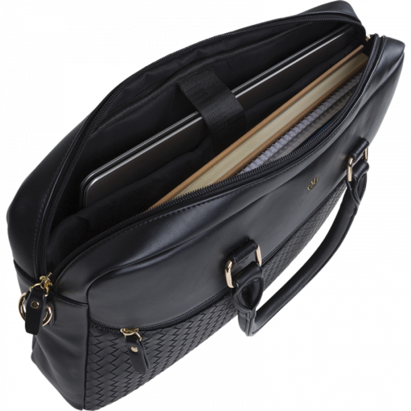 3664447203867-Oberthur Lisbonne - Sacoche Ordinateur 15,6'' Noir – Élégante et Fonctionnelle, Mix-Matière Tressé/Lisse, Sa-P_405247214_2-1