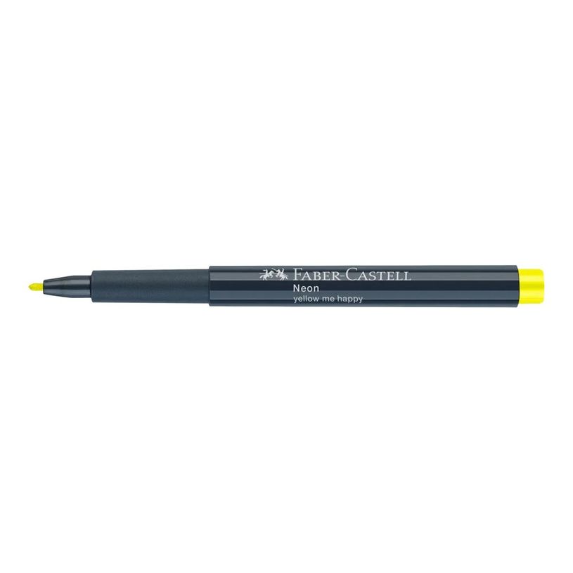 4005401608073-Faber-Castell Neon - Feutre - jaune me rend heureux - encre à l'eau - 1.5 mm-P_405247408_5-1