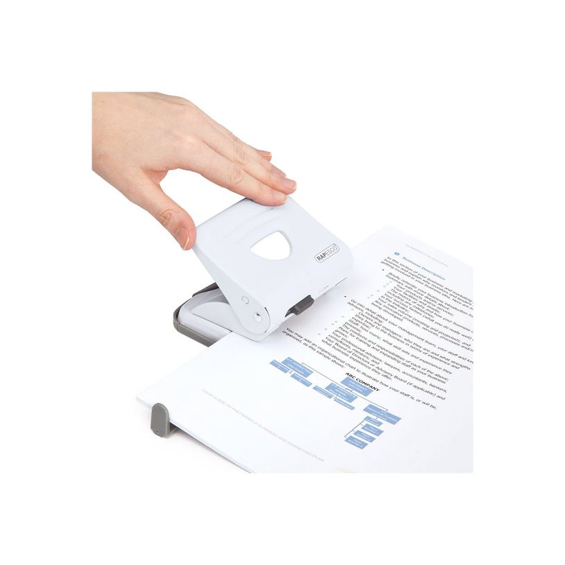 5018505028974-Rapesco 825 - Perforateur - 25 feuilles - métal, acier trempé - blanc-P_405247566_3-2