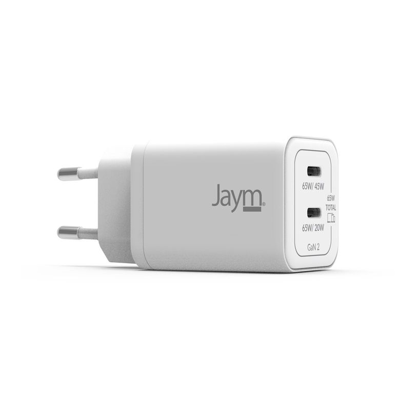 3701263531221-JAYM - Adaptateur secteur - 65 W - 2 connecteurs de sortie USB-C - blanc-P_405247687_4-3