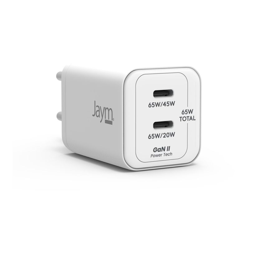 3701263531221-JAYM - Adaptateur secteur - 65 W - 2 connecteurs de sortie USB-C - blanc-P_405247687_5-2