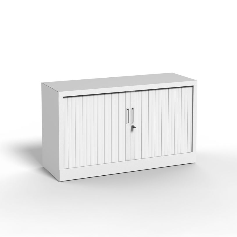 3700339996070-Réhausse pour armoire à rideaux metalliques -  L120 x H43 x P43cm - corps blanc/rideau b-P_405247693_1-0