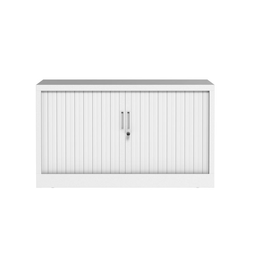 3700339996070-Réhausse pour armoire à rideaux metalliques -  L120 x H43 x P43cm - corps blanc/rideau b-P_405247693_2-1