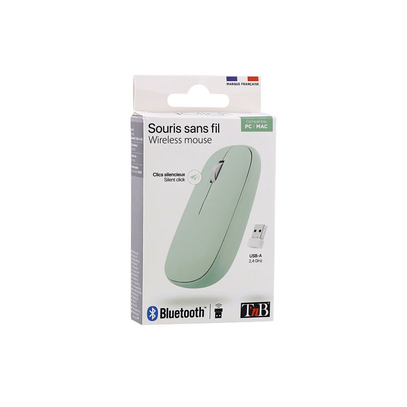 3303170119341-T'nB iClick DUAL CONNECT - Souris sans-fil - 3 boutons - vert-P_405247723_2-5