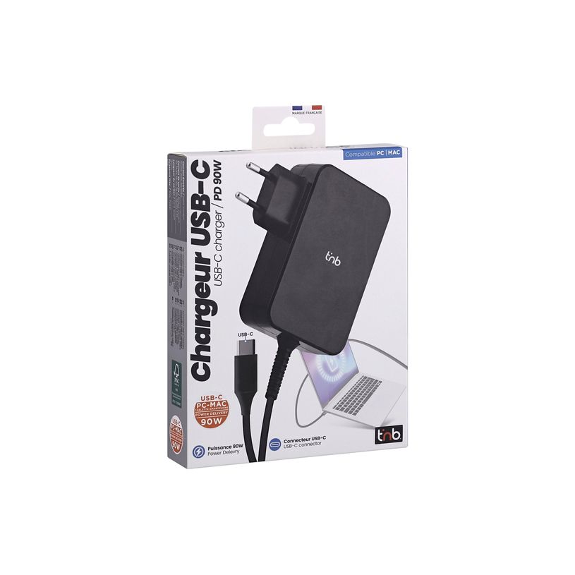 3303170116807-T'nB - Adaptateur secteur - 90 Watt - PD (24 pin USB-C) - noir-P_405247729_6-5