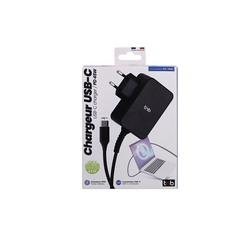 3303170116784-T'nB - Adaptateur secteur - 45 Watt - PD (24 pin USB-C) - noir-P_405247730_7-7