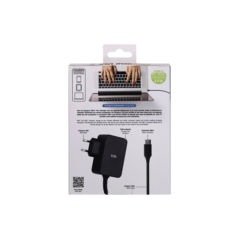 3303170116784-T'nB - Adaptateur secteur - 45 Watt - PD (24 pin USB-C) - noir-P_405247730_9-5