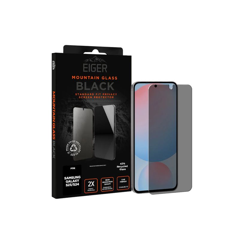 5055821780162-Eiger Mountain BLACK - Protection d'écran - verre trempé pour Samsung Galaxy S24 / S25 - fil-P_405247750_2-1