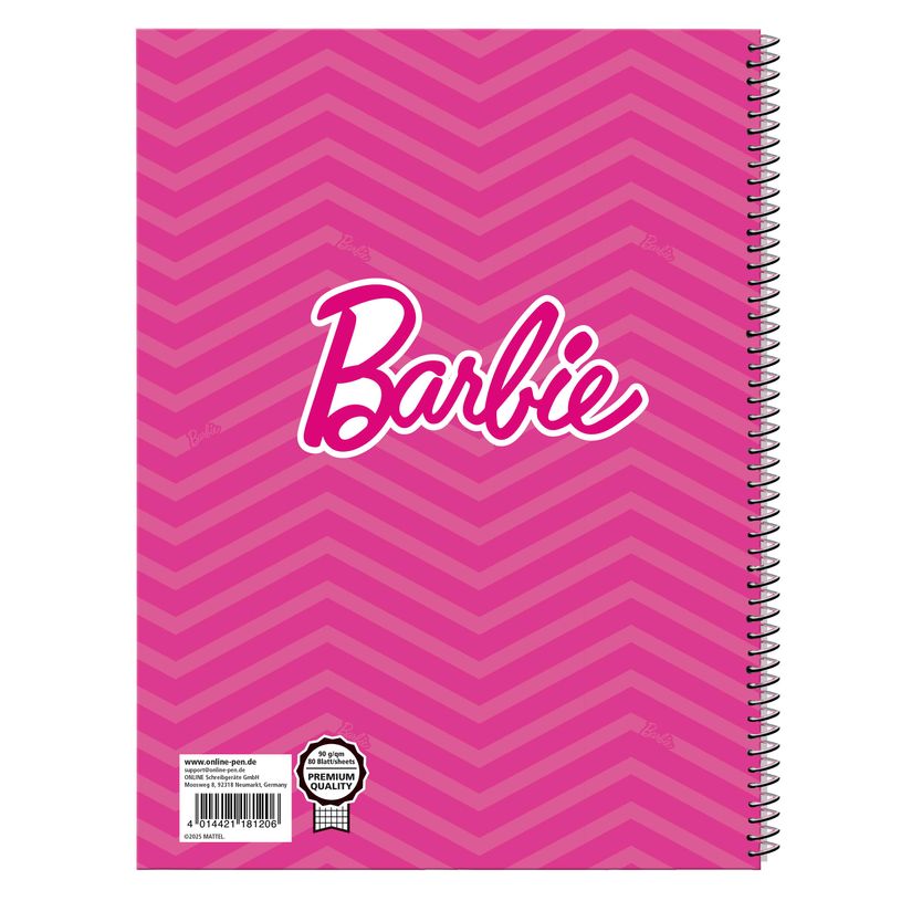 4014421181206-Bloc à notes A4 Barbie, quadrillé--3