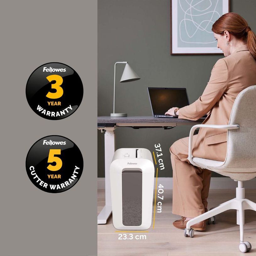043859802593-Fellowes Powershred LX65 - Destructeur de documents coupe croisée - 10 feuilles - Corbeille 22 litres ---5
