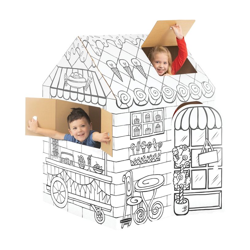 0043859799251-Bankers Box - Maison restaurant en carton ondulé à colorier--1