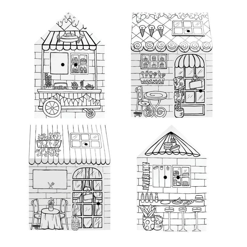 0043859799251-Bankers Box - Maison restaurant en carton ondulé à colorier--5