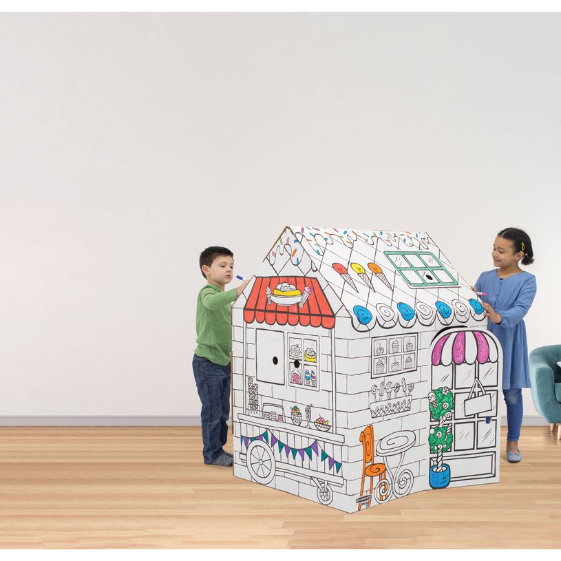 0043859799251-Bankers Box - Maison restaurant en carton ondulé à colorier--6