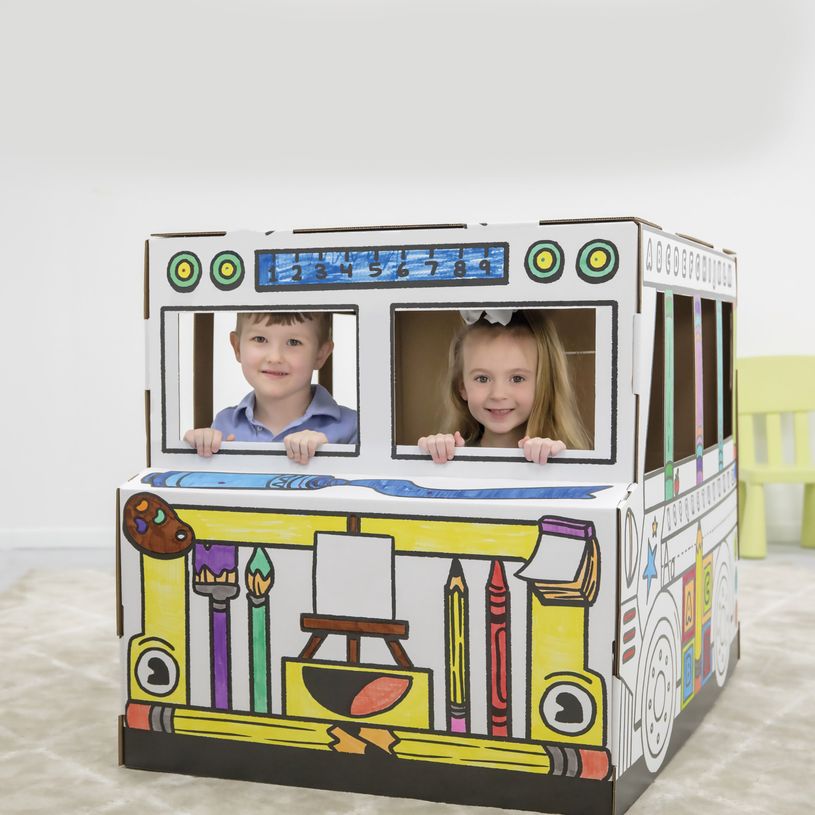 0043859804085-Bankers Box - Bus en carton ondulé à colorier--2