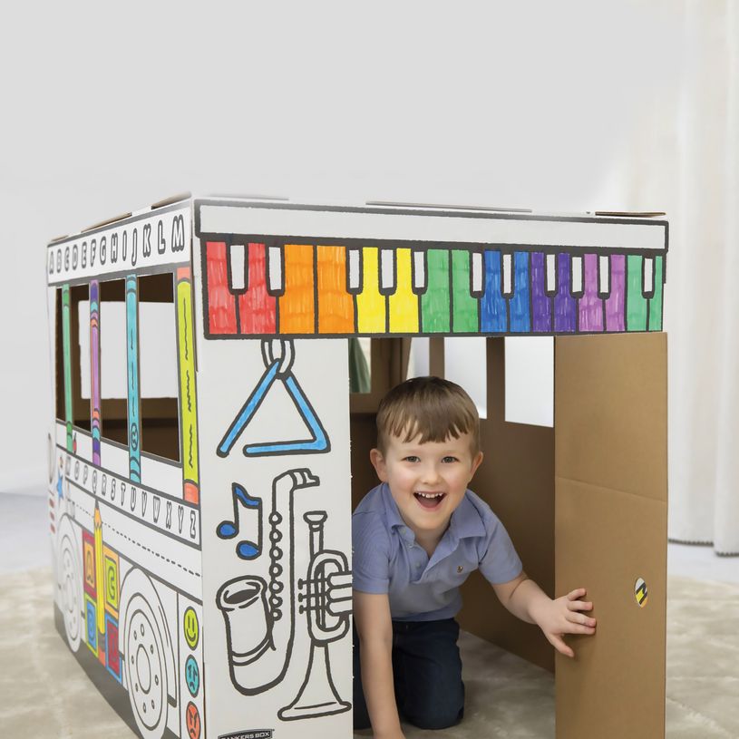 0043859804085-Bankers Box - Bus en carton ondulé à colorier--4