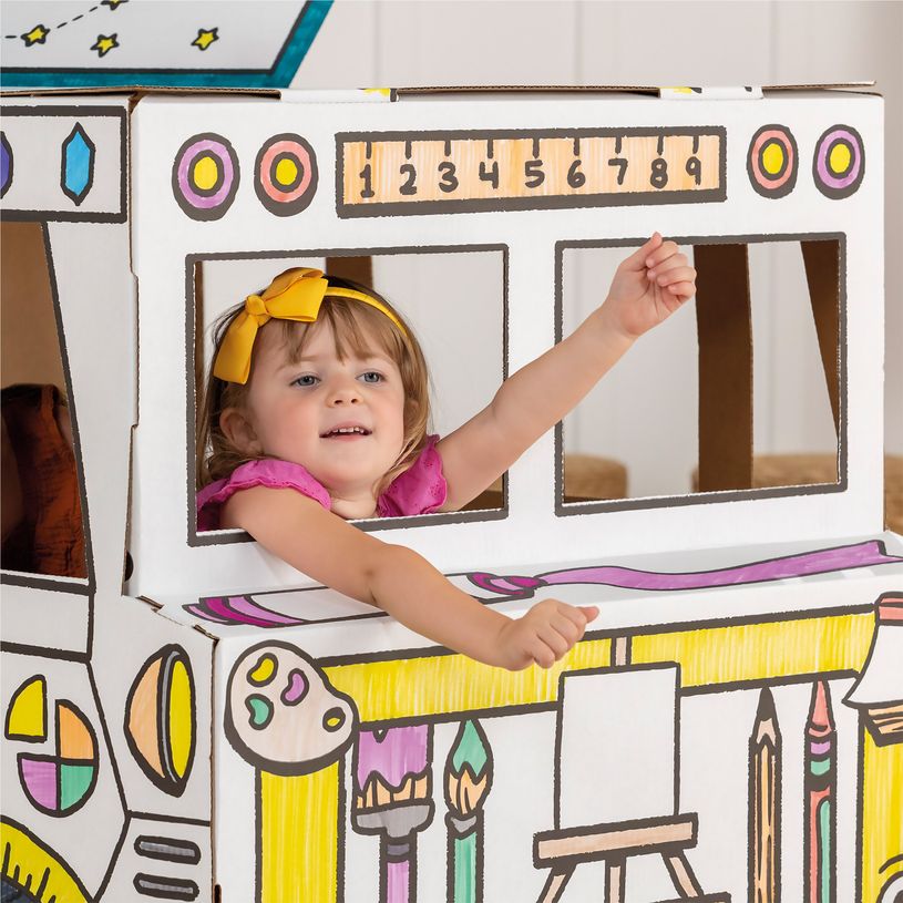 0043859804085-Bankers Box - Bus en carton ondulé à colorier--5