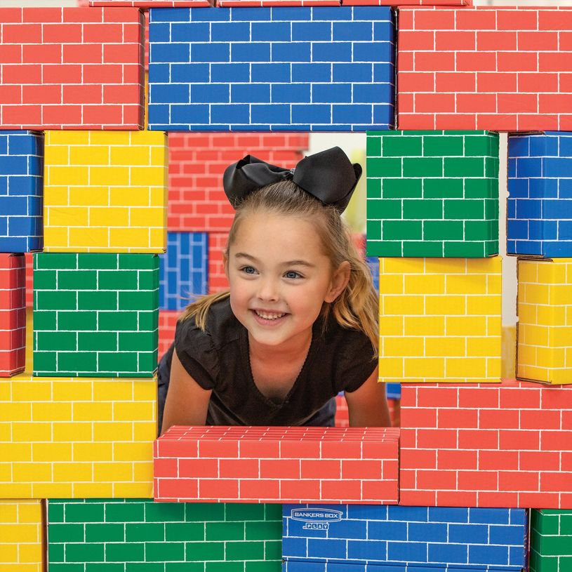 0043859799244-Bankers Box - 40 blocs de construction en carton - 4 couleurs - 2 tailles--3