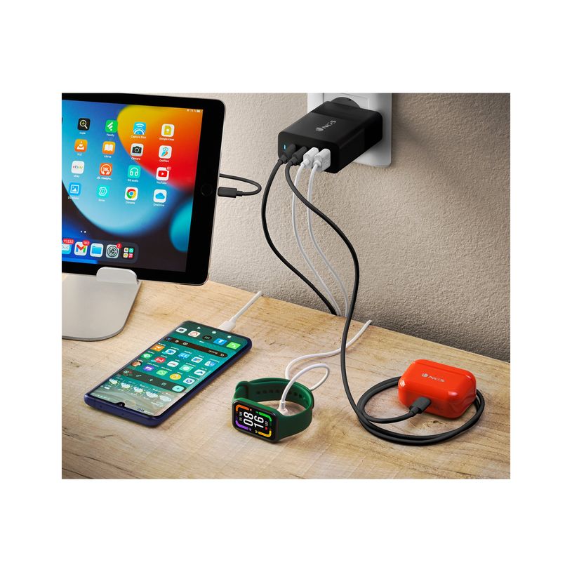 8435430624694-NGS - Chargeur secteur - 100 Watt - 2 x USB-C + 2 x USB - noir-P_405248138_7-7
