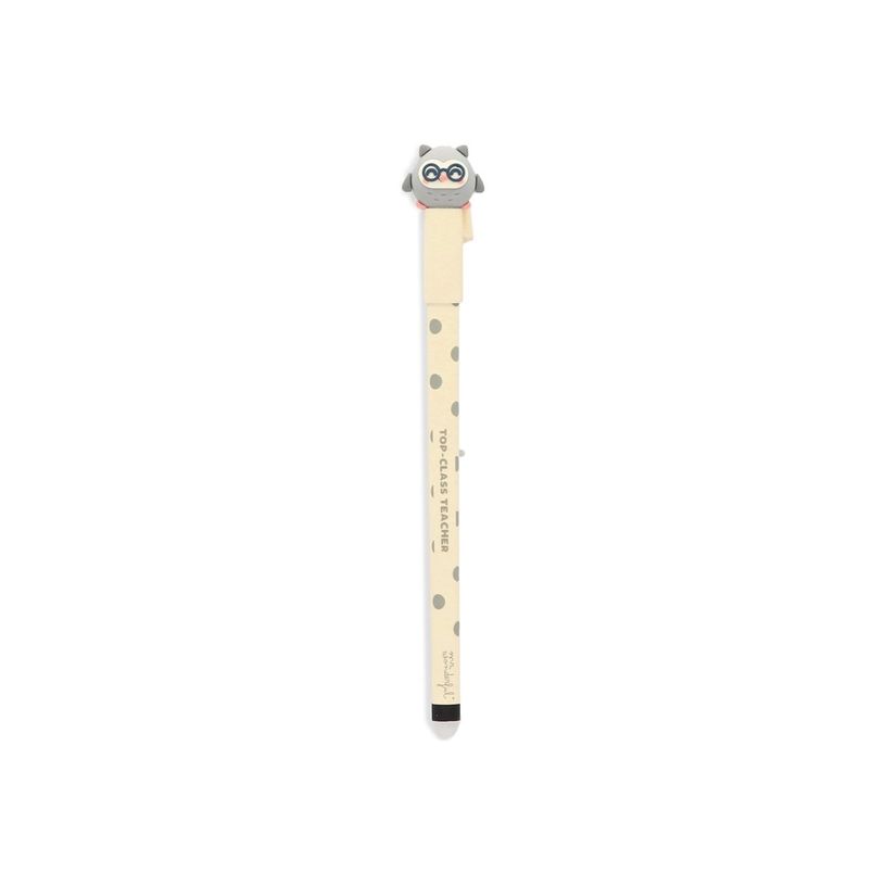 8445641063137-Mr. Wonderful Bo-Bo Collection Buho - Stylo effaçable - hibou - noir - 0.7 mm - avec gomm-P_405248736_1-0