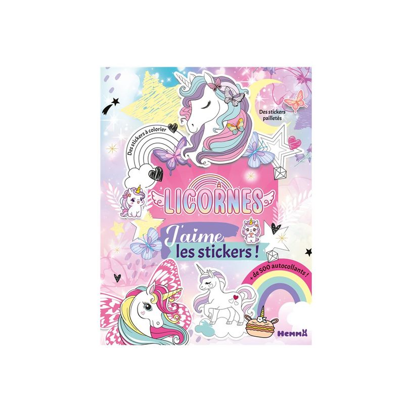 9782508058479-J'aime les stickers - Licornes - livre full stickers - + de 500 stickers - Dès 3 ans-P_405248768_1-1