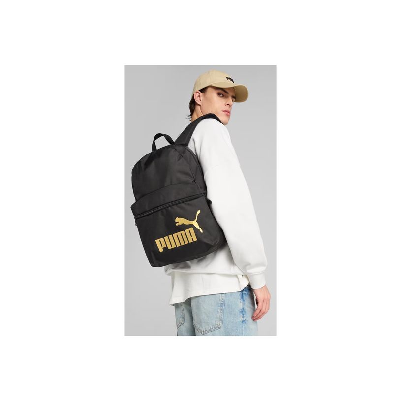 4067984174727-PUMA Sac à Dos Phase Noir/Doré – 22L - Confort - Style et Écoresponsabilité-P_405248952_2-2