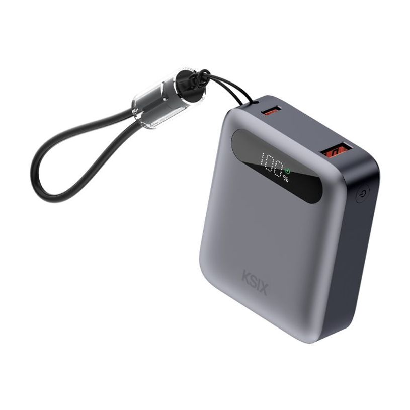 8427542139548-KSIX - Banque d'alimentation - 10000 mAh - 22.5 Watt - PD 3.0, QC 3.0 - 2 connecteurs de sortie (24 pin USB-C, USB type A) - sur -P_405248977_1-0