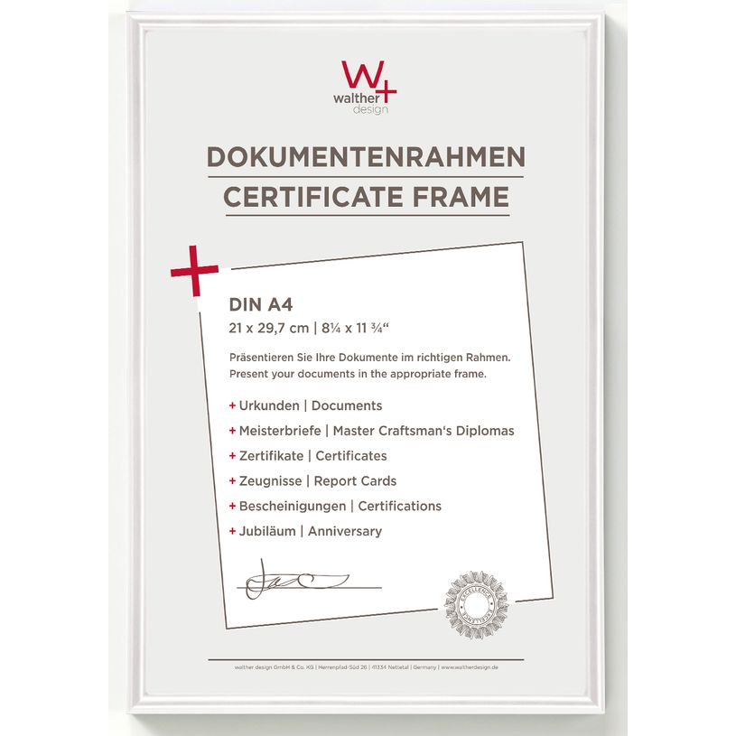 4004122207695-Cadre en plastique verre classique WALTHER "New Lifestyle" 20 x 30 cm coloris blanc--0