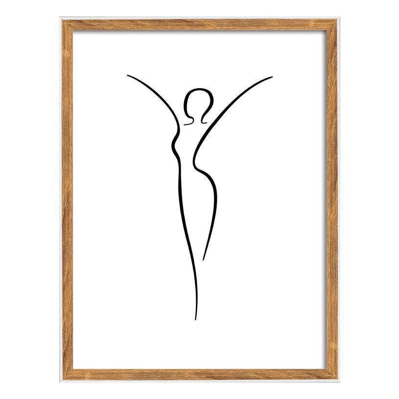 4004122407101-Cadre photo bois WALTHER "Silhouette" 30 x 40 cm coloris naturel--0