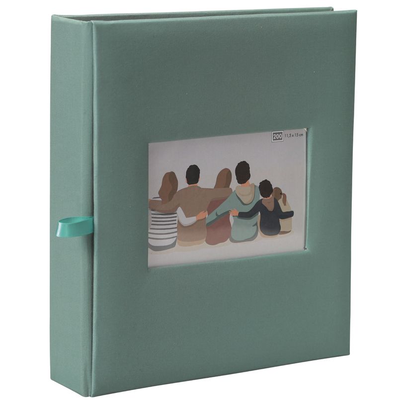 3173749182409-Album photos classique personnalisable mémo 200 ERICA "Square" pour 200 photos 11,5 x 15 cm coloris ve--0
