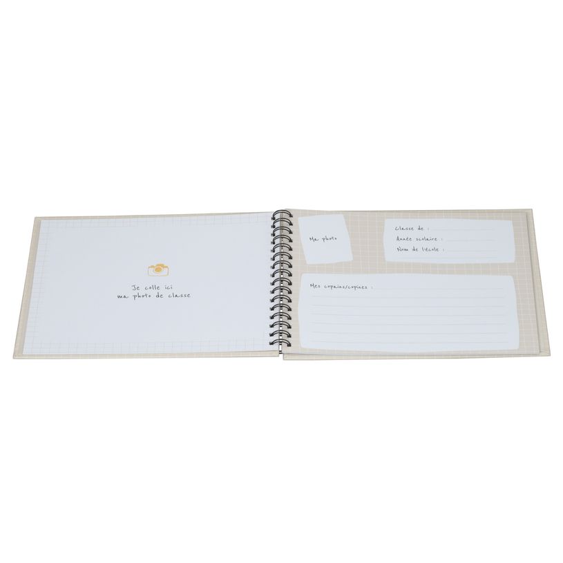 3173741254357-Album photos à spirales ERICA "Mes Photos de classe" pour 40 photos 22 x 29,5 cm coloris nude--1