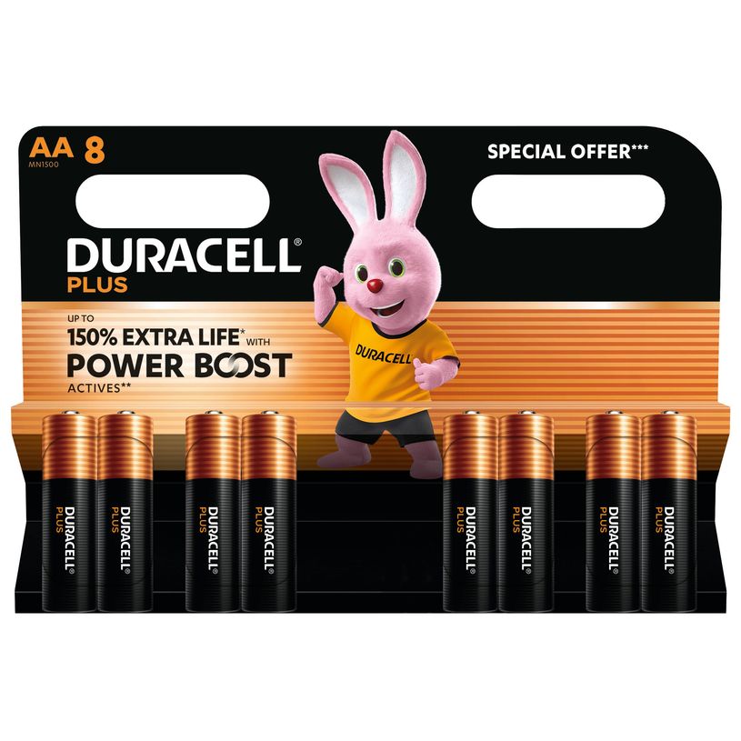 5000394177406-DURACELL 150% PLUS - Offre Spéciale - 8 piles alcalines - AA LR06--0